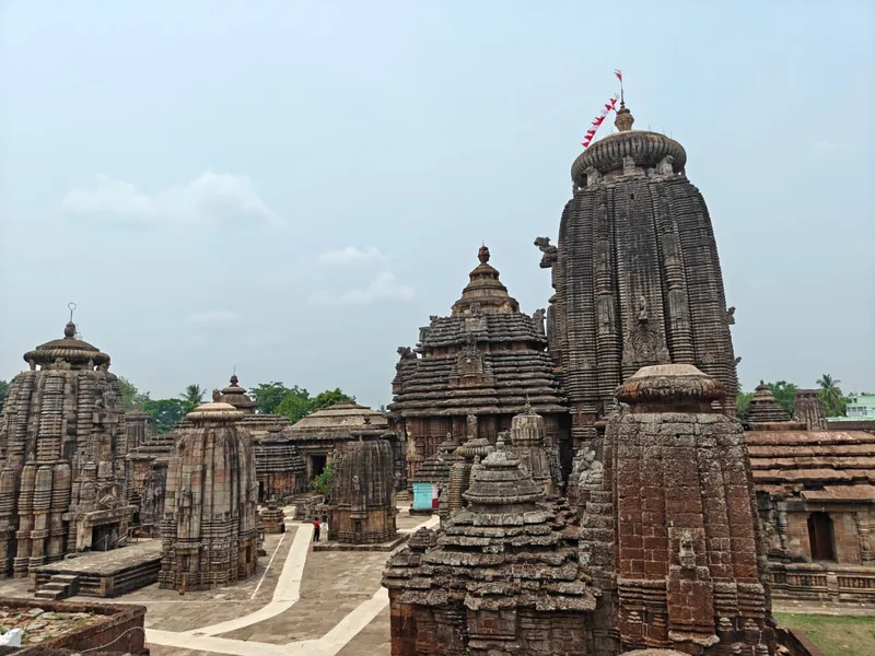 Temple architecture at Lingaraja Temple in Bhubaneswar